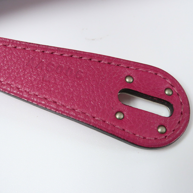 HERMES 【Hermes Fair】Evercolor皮革Lindy 26銀扣肩背袋Rose Purple-11