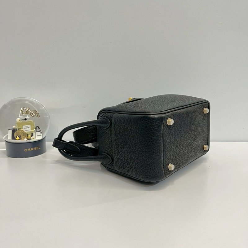 Hermes Mini Lindy 二代 黑金 全新閒置 B刻-4