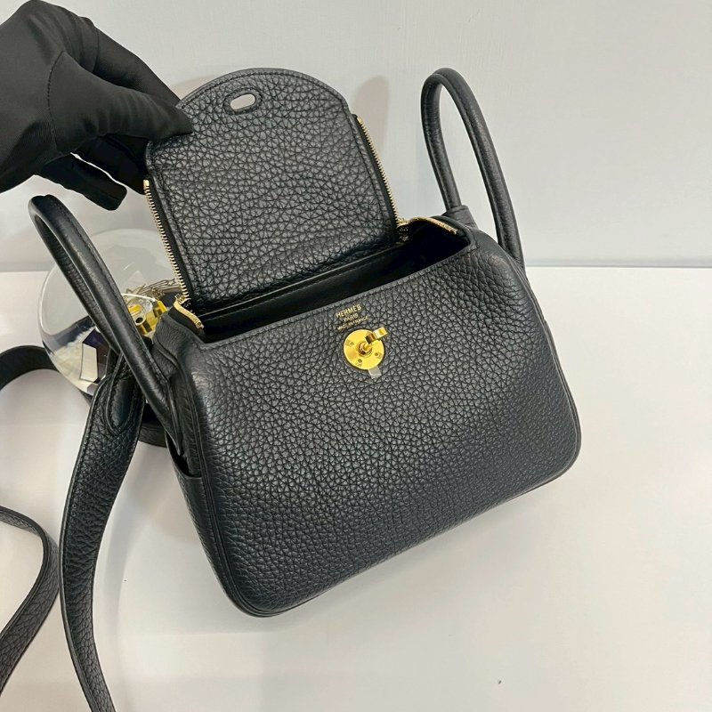 Hermes Mini Lindy 二代 黑金 全新閒置 B刻-7