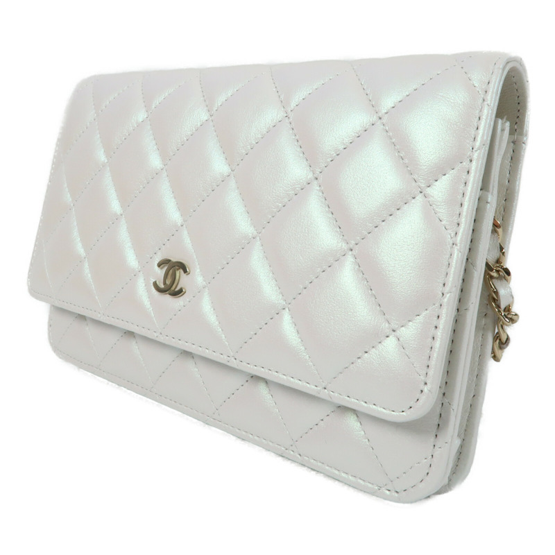 CHANEL 羊皮皮革WOC Wallet On Chain金扣鏈帶肩背袋-2