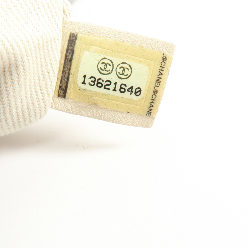 CHANEL 牛皮皮革Wild Stitch Tote銀扣鏈帶手挽袋-13