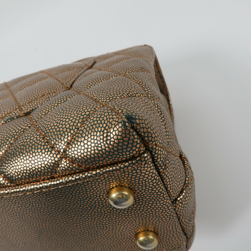 CHANEL 牛皮皮革Coco Handle Small金扣鏈帶手挽肩背兩用袋-7