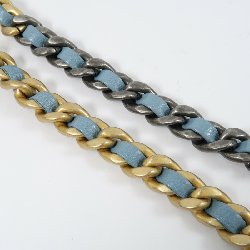 CHANEL 羊皮皮革C19 Wallet On Chain金扣鏈帶手挽肩背兩用袋-9