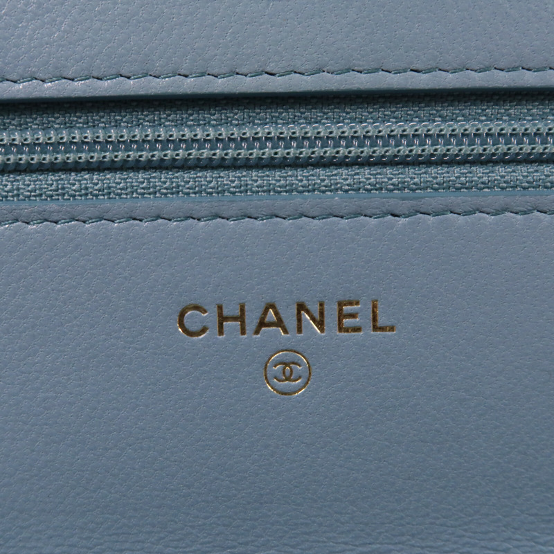 CHANEL 羊皮皮革C19 Wallet On Chain金扣鏈帶手挽肩背兩用袋-12