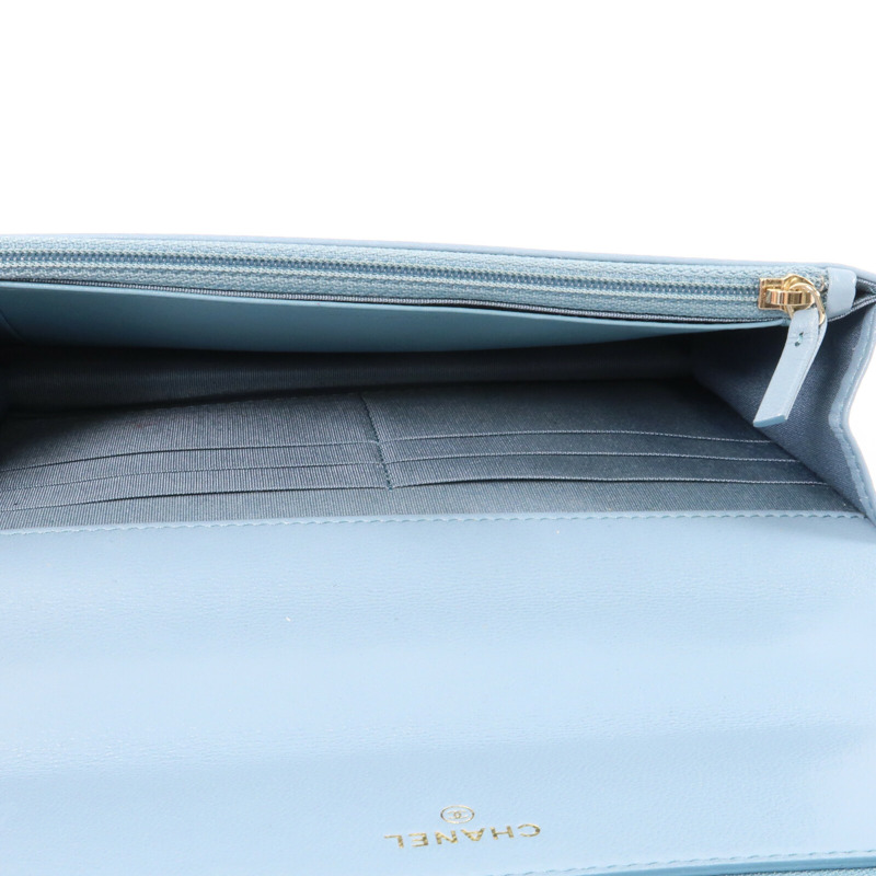 CHANEL 羊皮皮革C19 Wallet On Chain金扣鏈帶手挽肩背兩用袋-13