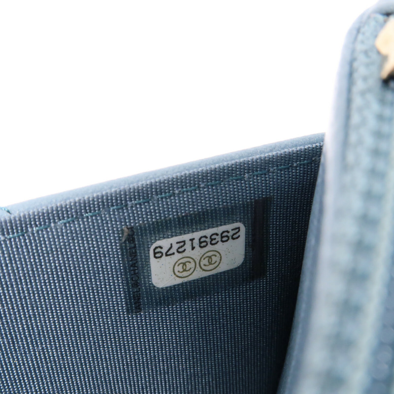 CHANEL 羊皮皮革C19 Wallet On Chain金扣鏈帶手挽肩背兩用袋-14