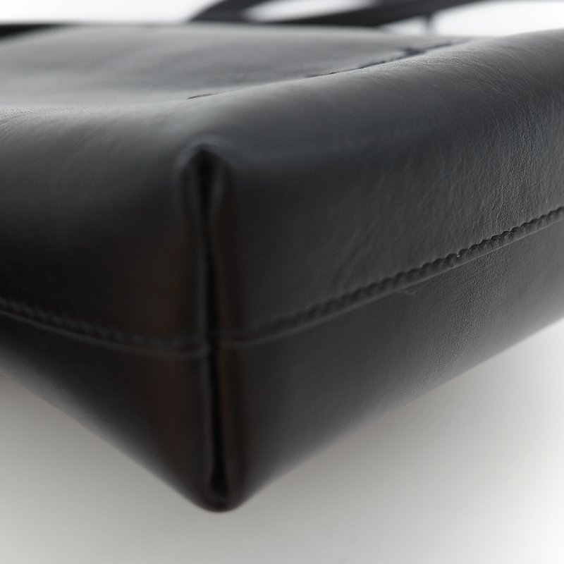 Chloé 蔻依 Sense 經典黑色 拋光小牛皮 微型  立體刺繡 Logo 迷你兩用托特包-8