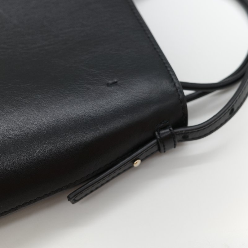 Chloé 蔻依 Sense 經典黑色 拋光小牛皮 微型  立體刺繡 Logo 迷你兩用托特包-12