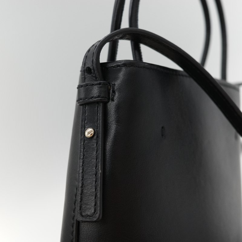 Chloé 蔻依 Sense 經典黑色 拋光小牛皮 微型  立體刺繡 Logo 迷你兩用托特包-13