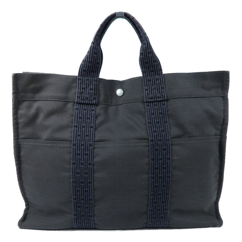 HERMES 【Hermes Fair】帆布Fourre Tout Tote MM銀扣手挽袋-0