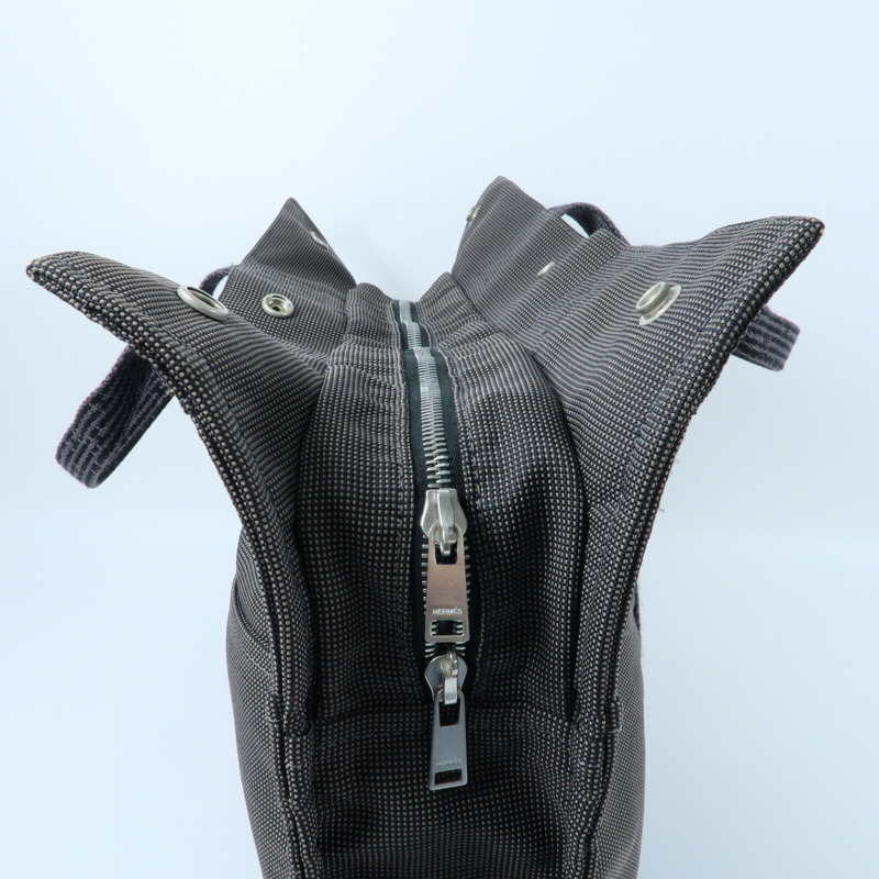 HERMES 【Hermes Fair】帆布Fourre Tout Tote MM銀扣手挽袋-11