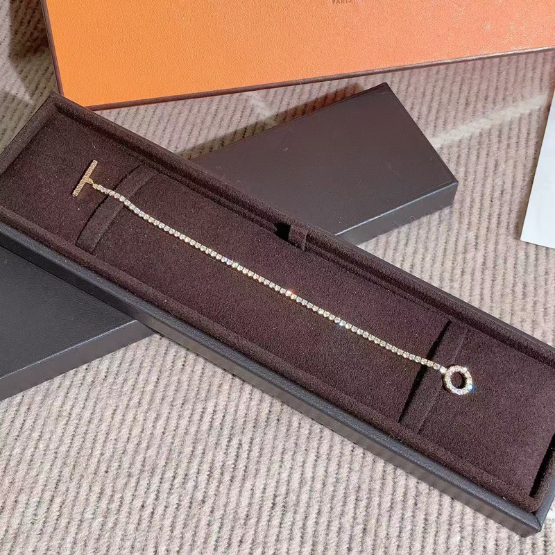 Hermes愛馬仕18K玫瑰金滿鑽小Q手鍊SH 小號，上手很美 很閃，2023年購入-2