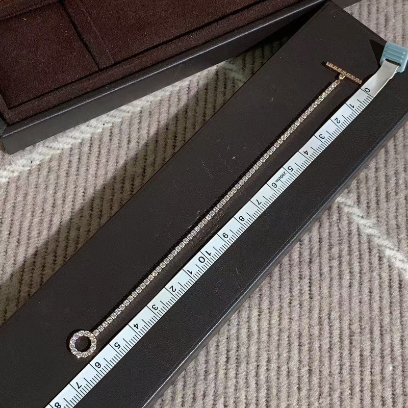 Hermes愛馬仕18K玫瑰金滿鑽小Q手鍊SH 小號，上手很美 很閃，2023年購入-5