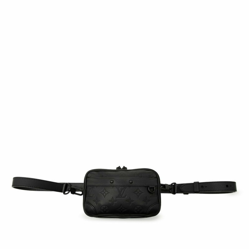 路易威登 Monogram Shadow Alpha Wearable Wallet NV Shoulder Bag M82544 Noir 黑色皮革 男士 LOUIS VUITTON-0