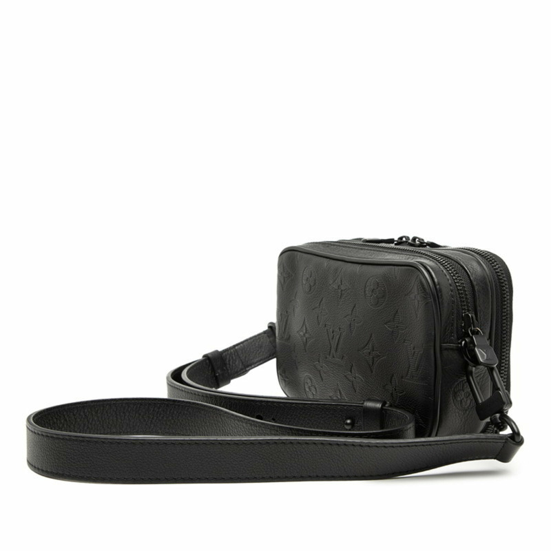 路易威登 Monogram Shadow Alpha Wearable Wallet NV Shoulder Bag M82544 Noir 黑色皮革 男士 LOUIS VUITTON-1