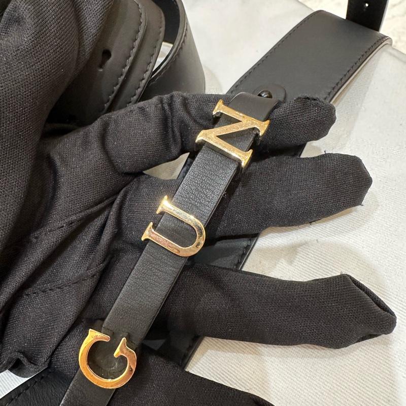 Dior迪奧 磨砂黑四格戴妃包-13