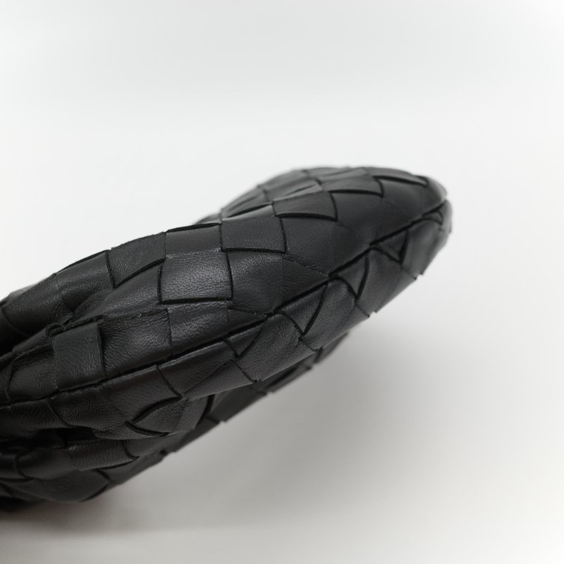 Bottega Veneta 寶緹嘉 Mini Jodie 經典黑色 頂級小羊皮 Intrecciato 手工編織皮革打結提把手提包-6