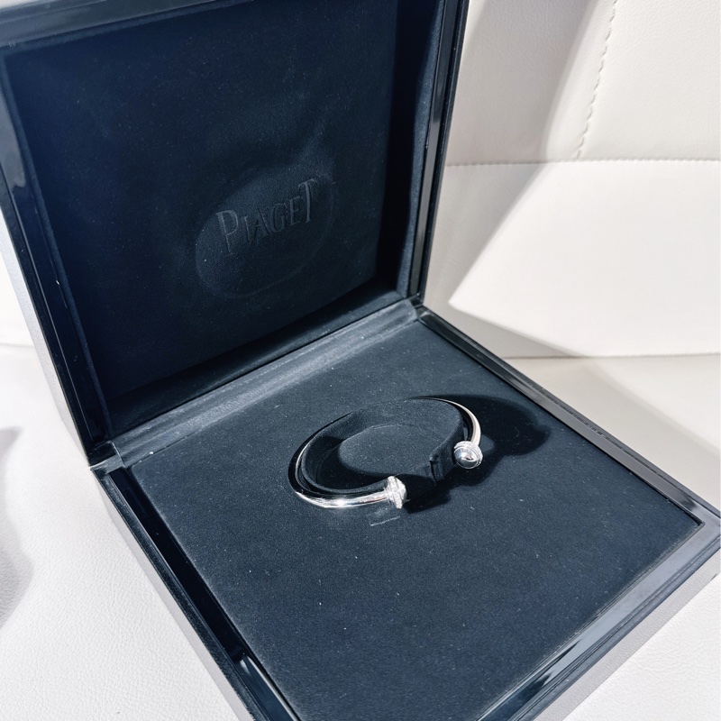 Piaget 伯爵possession時來運轉白金滾珠帶鑽手鐲，16 號-2