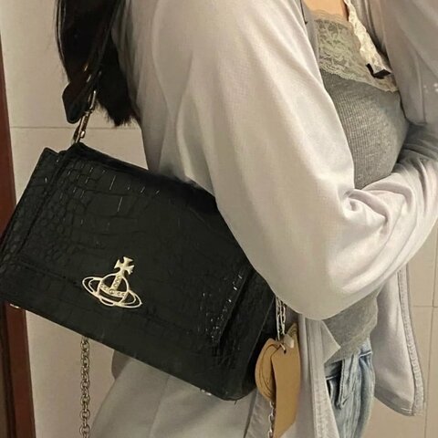 Vivienne Westwood Hazel Bag 鱷魚紋單肩包