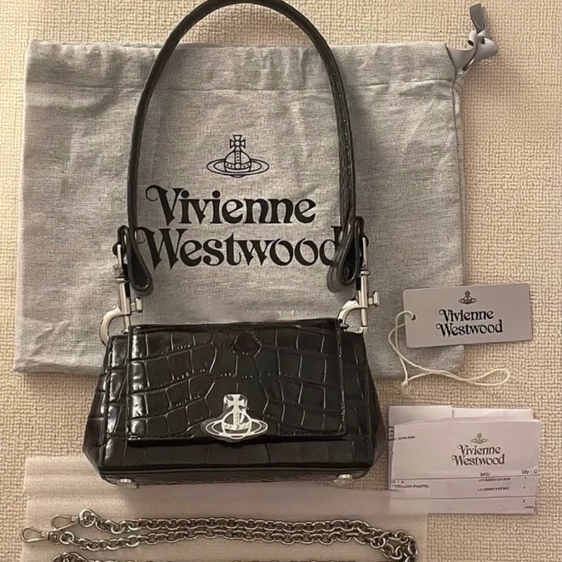 Vivienne Westwood Hazel Bag 鱷魚紋單肩包-2