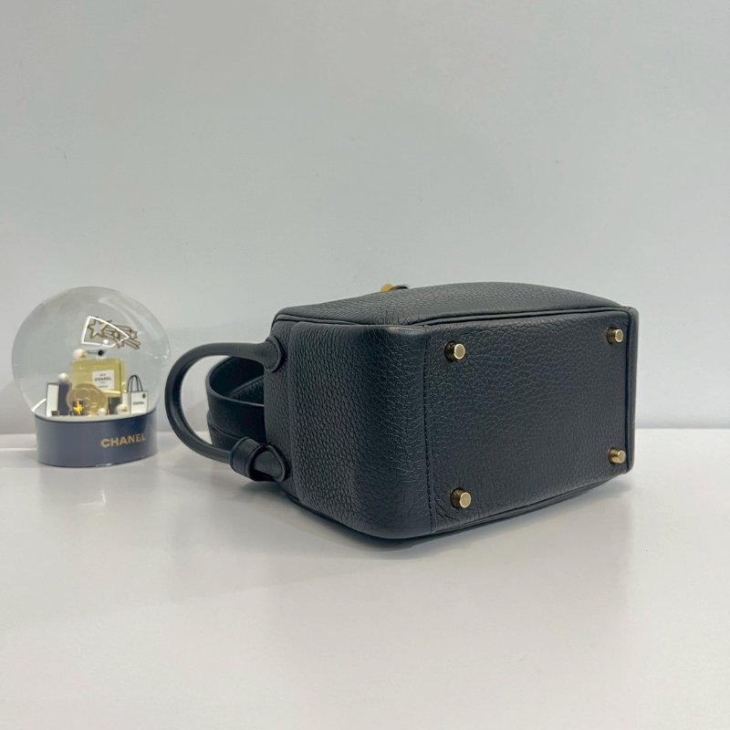 Hermes Mini Lindy 黑金 U刻-4