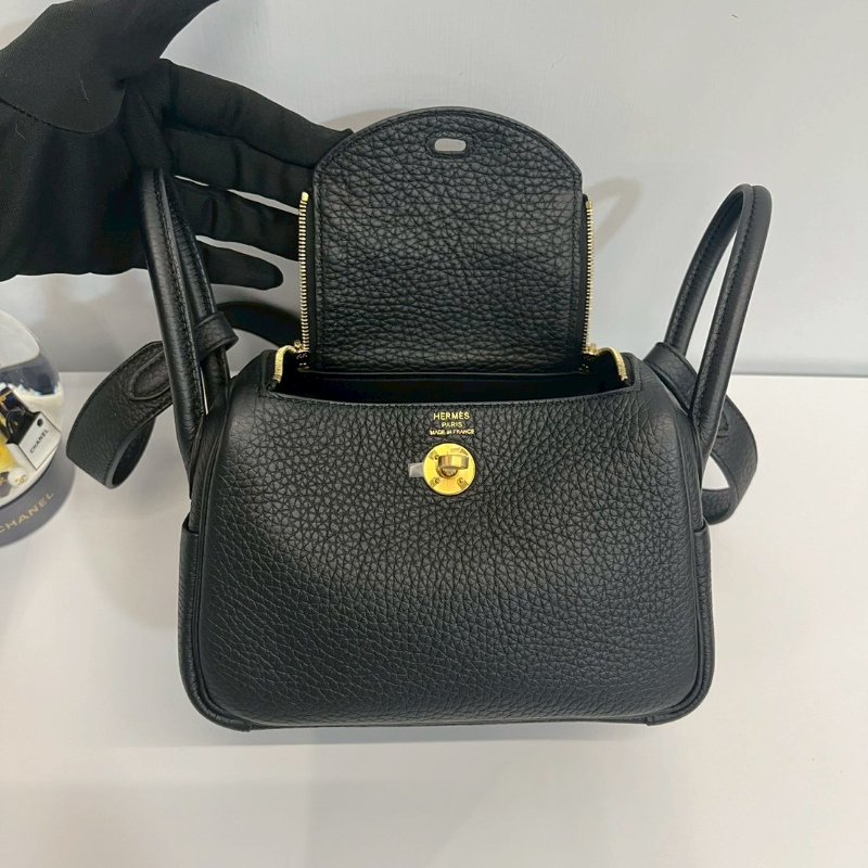 Hermes Mini Lindy 黑金 U刻-7