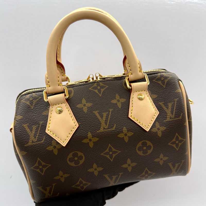 LOUIS VUITTON 路易威登 老花SPEEDY 20 BANDOULIERE 手提斜背包 RFID M45957-0