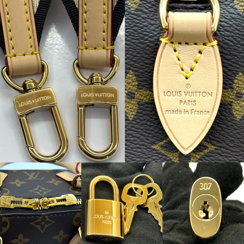 LOUIS VUITTON 路易威登 老花SPEEDY 20 BANDOULIERE 手提斜背包 RFID M45957-7