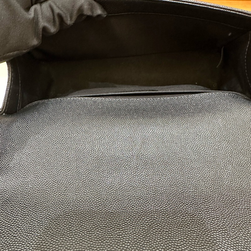 Chanel香奈兒leboy黑銀中號牛皮鏈條包-8