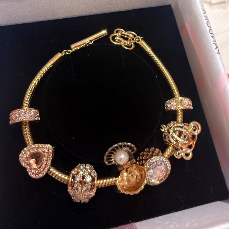 Pandora潘朵拉 Moments平安結 T 字扣蛇形手鍊組-2