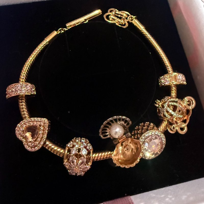 Pandora潘朵拉 Moments平安結 T 字扣蛇形手鍊組-3