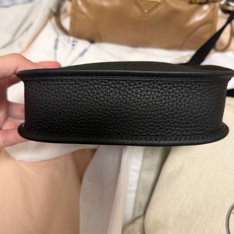 Hermes mini evelyne 黑色銀扣 近全新 愛馬仕 迷你依芙琳 black sliver hw-1