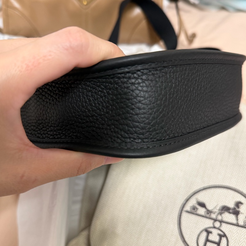 Hermes mini evelyne 黑色銀扣 近全新 愛馬仕 迷你依芙琳 black sliver hw-2