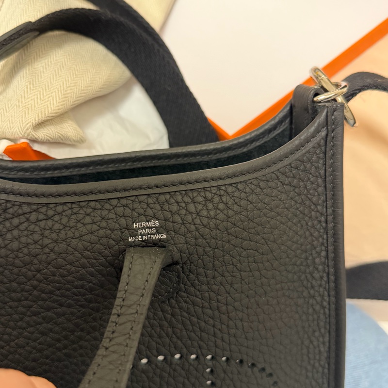 Hermes mini evelyne 黑色銀扣 近全新 愛馬仕 迷你依芙琳 black sliver hw-6