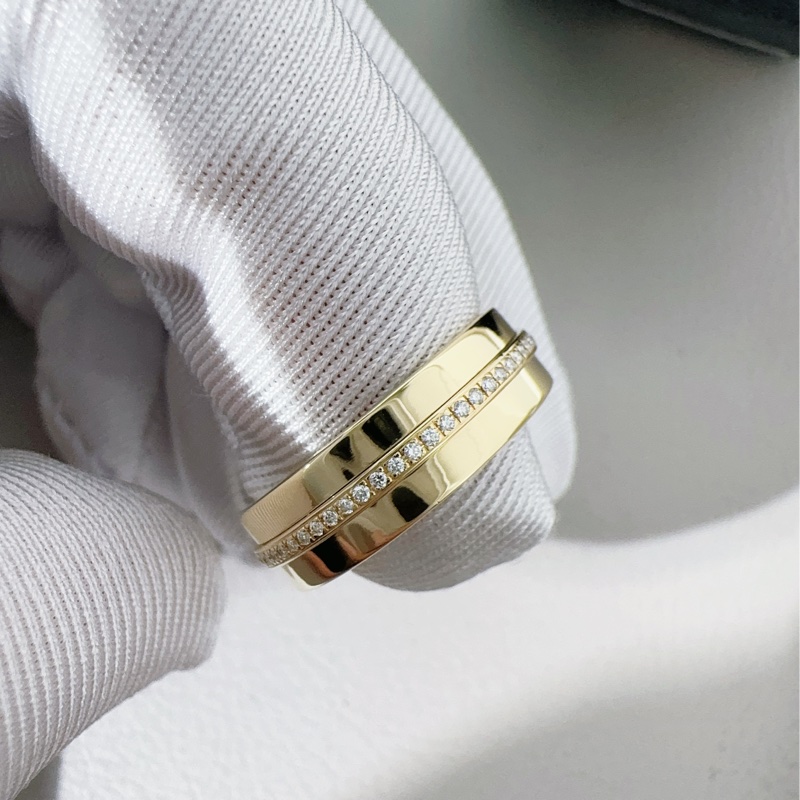 Tiffany蒂芙尼 T系列 18K黃金鑲鑽戒指 50號-5