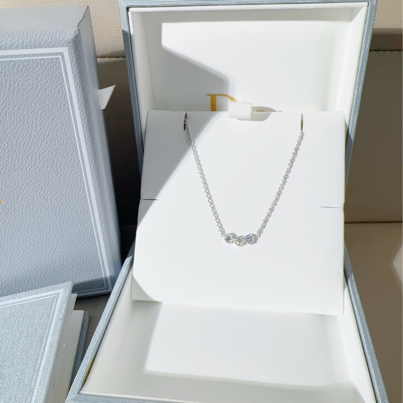 Dior迪奧 Mimiopse 18k白金三鑽項鍊-1