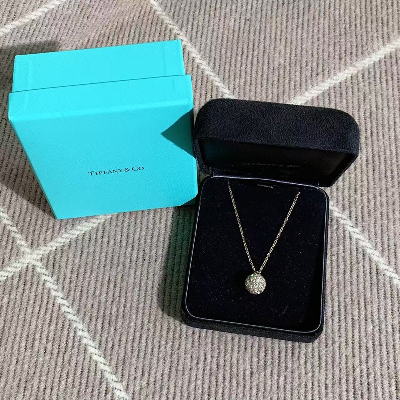 Tiffany HardWear系列球球玫瑰金滿鑽項鍊-3