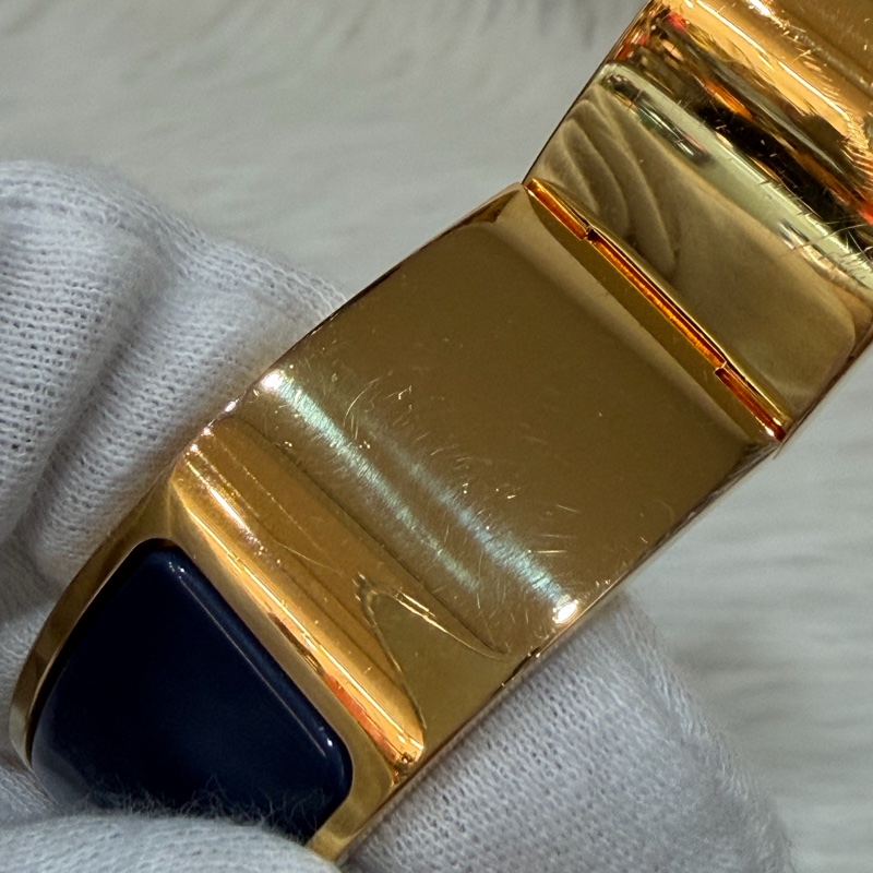 HERMES  金色 丁香紫 艷藍 琺瑯 CLIC H LOGO 寬版 手環 手鐲-10