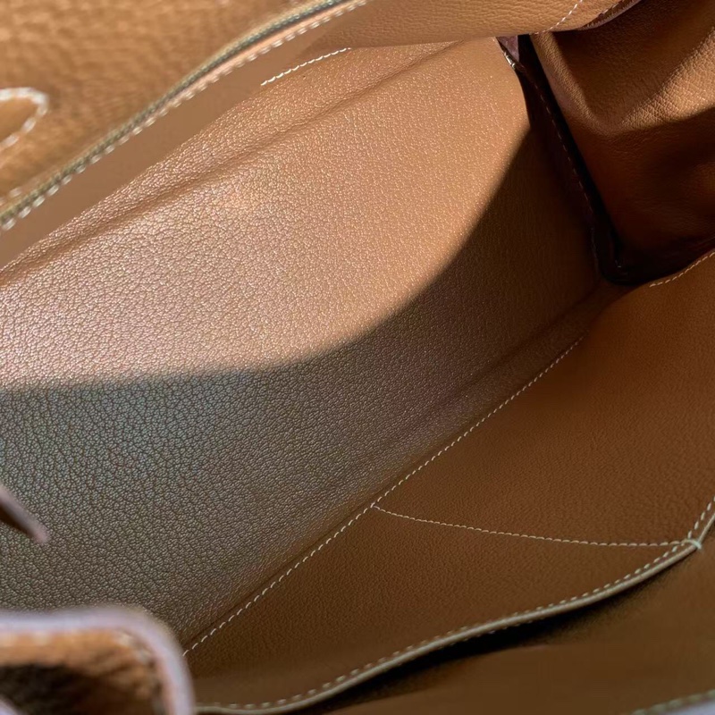 Hermes愛馬仕Kelly32金棕色Togo皮金扣O刻-4