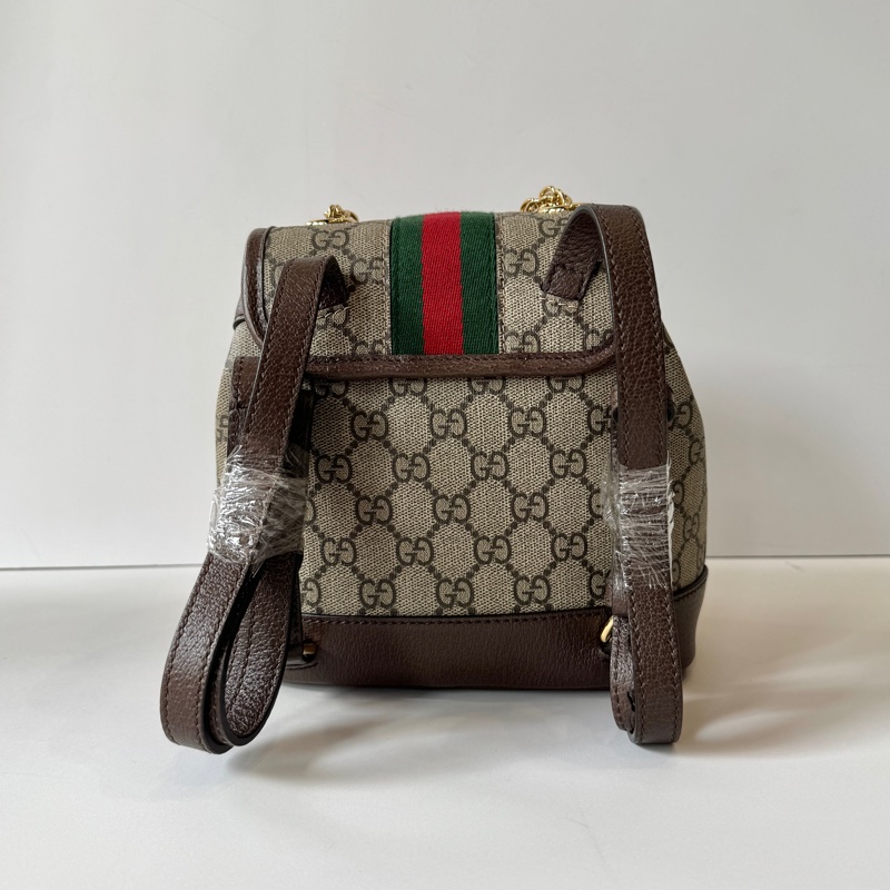 Gucci Ophidia 帆布 經典 老花 紅綠紅Mini 迷你後背包 795221-1