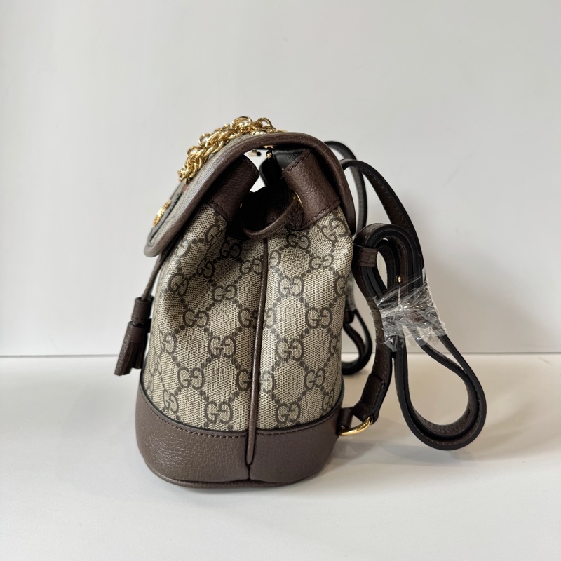 Gucci Ophidia 帆布 經典 老花 紅綠紅Mini 迷你後背包 795221-2