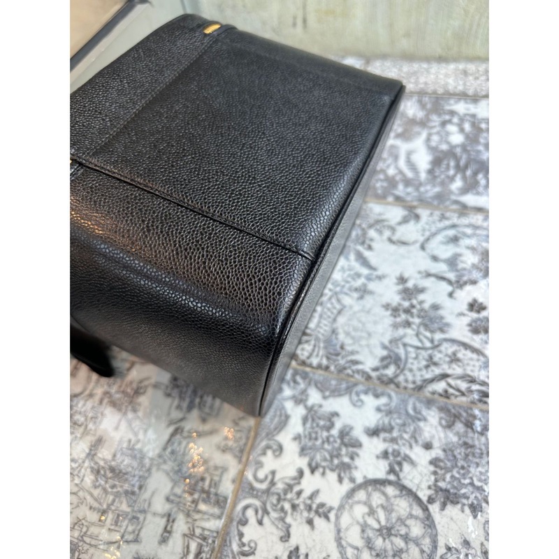 香奈兒包 化妝包 化妝箱 黑色 魚子醬 荔枝皮 手提包 魚子醬牛皮  黑色魚子醬牛皮 復古包 皮革包 包包 皮革包  魚子醬牛皮  斜挎包 手提包 化妝盒子 化妝箱 化妝袋 側背袋 二手包 中古包 二手-16