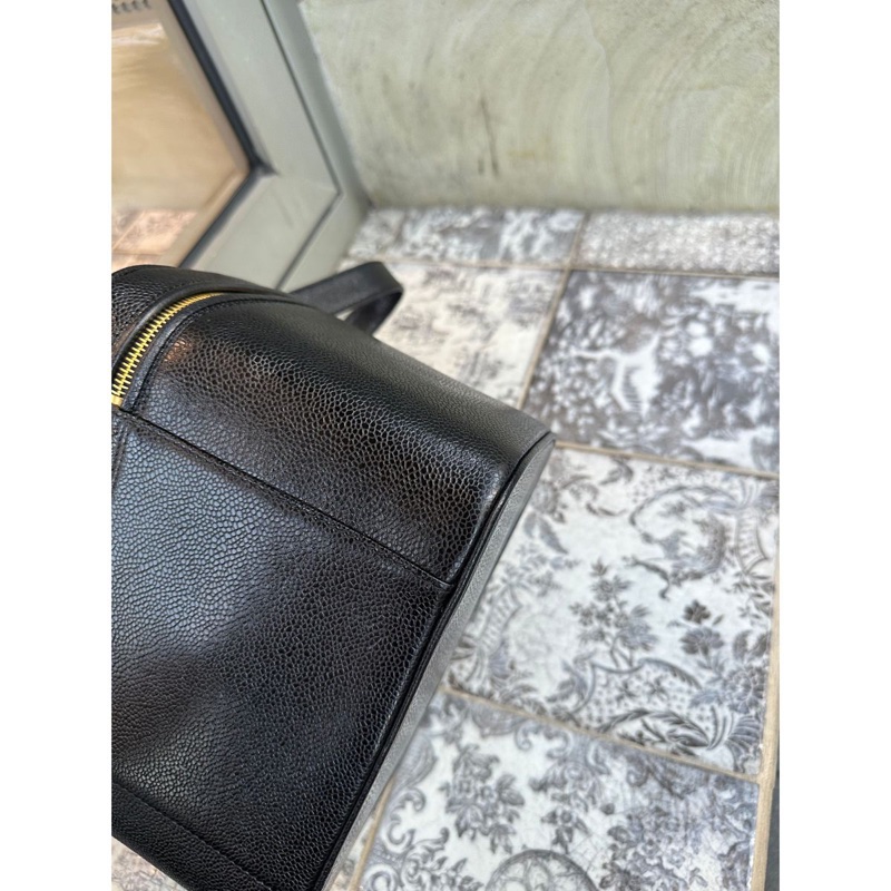 香奈兒包 化妝包 化妝箱 黑色 魚子醬 荔枝皮 手提包 魚子醬牛皮  黑色魚子醬牛皮 復古包 皮革包 包包 皮革包  魚子醬牛皮  斜挎包 手提包 化妝盒子 化妝箱 化妝袋 側背袋 二手包 中古包 二手-17