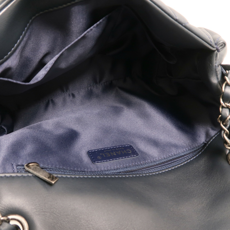 CHANEL 羊皮皮革Shoulder Bag銀扣鏈帶肩背袋-4