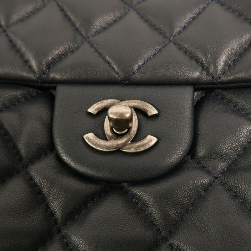 CHANEL 羊皮皮革Shoulder Bag銀扣鏈帶肩背袋-8