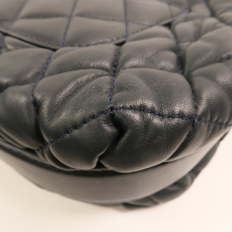 CHANEL 羊皮皮革Shoulder Bag銀扣鏈帶肩背袋-12