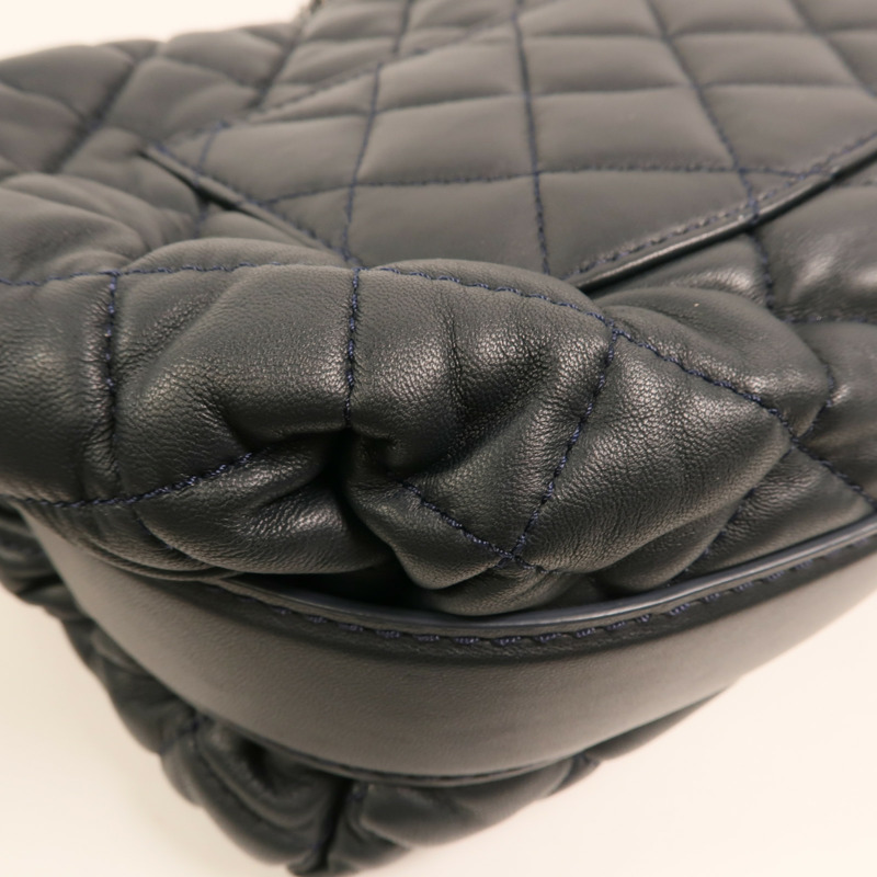 CHANEL 羊皮皮革Shoulder Bag銀扣鏈帶肩背袋-13