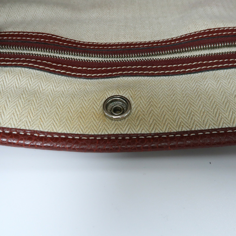 HERMES 【Hermes Fair】Negonda皮革Garden Party PM銀扣手挽袋Rouge H-13