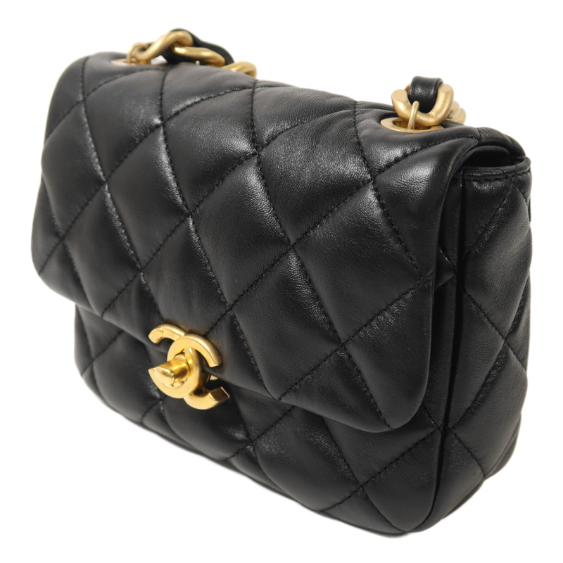 CHANEL 羊皮皮革Chain Shoulder鏈帶肩背袋-2