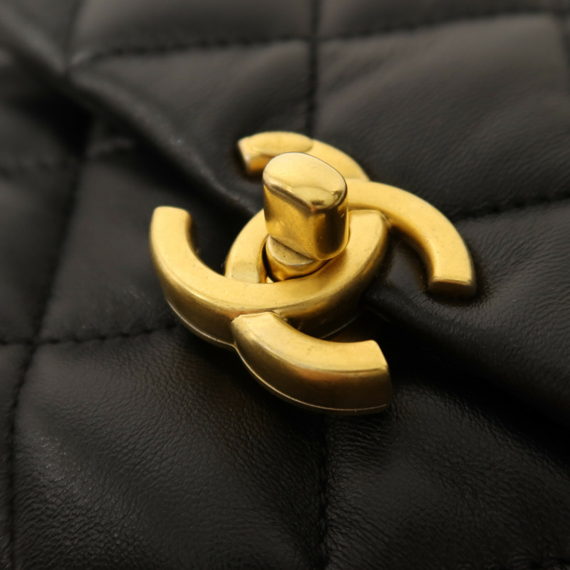 CHANEL 羊皮皮革Chain Shoulder鏈帶肩背袋-9